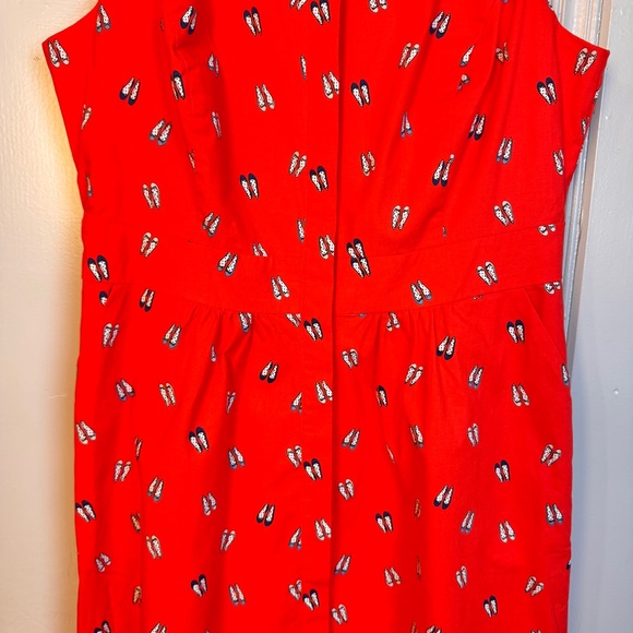 Boden Rosehip Ballet Slippers Leila Shirt Dress - Size 10 Sleeveless Red - Picture 4 of 15